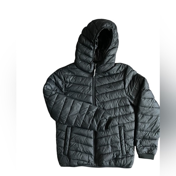 HOLLISTER Men's Black Puffer Collection zip up with hood size Small - Picture 6 of 7